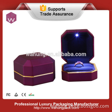 Popular led ring jewelry boxwith light (WH-4361)